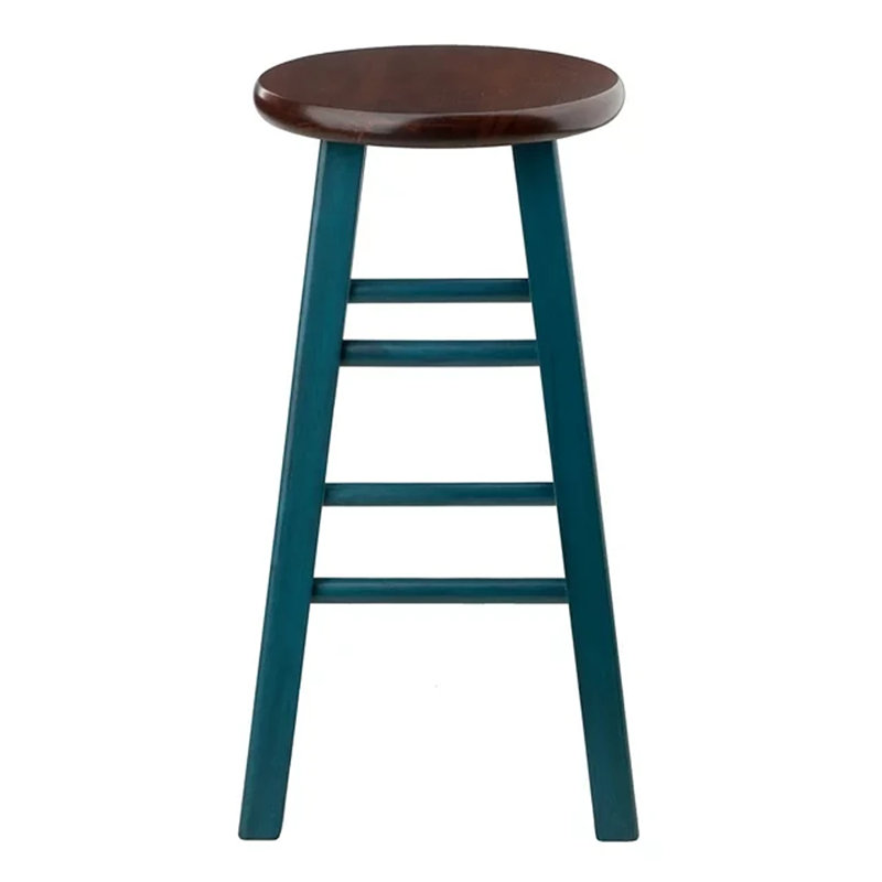 Tabouret de bar Azaya, Bleu sarcelle, Tabouret de comptoir (siège d'une hauteur de 24,2, 1
