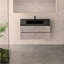 Meuble-lavabo mural 42 po avec lavabo, meuble-lavabo mural avec lavabo à quartz et tiroirs