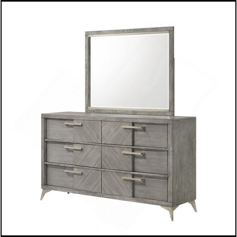 Gray Landscape Mirror