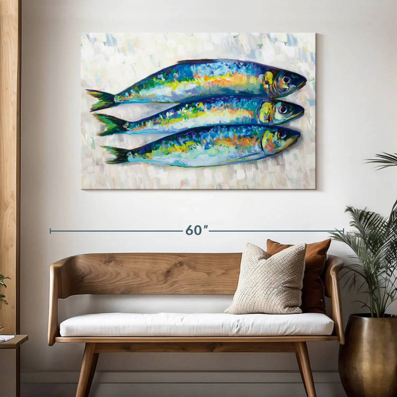 Yarlin Fish Trio, 32" H x 48" W