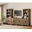 Garde-manger modulaire avec 4 portes, armoire de rangement ouverte en bois de 74,2 po de hauteur, garde-manger Farmhouse avec tablette réglable pour la salle à manger, le salon, brun-914814050