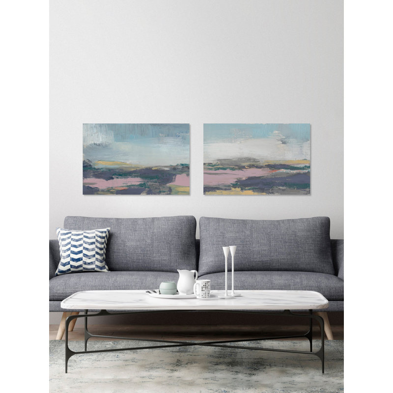 «Pretty Horizon», ensemble de 2 reproductions sur toile, H 24 po x l 36 po x P 1,5 po