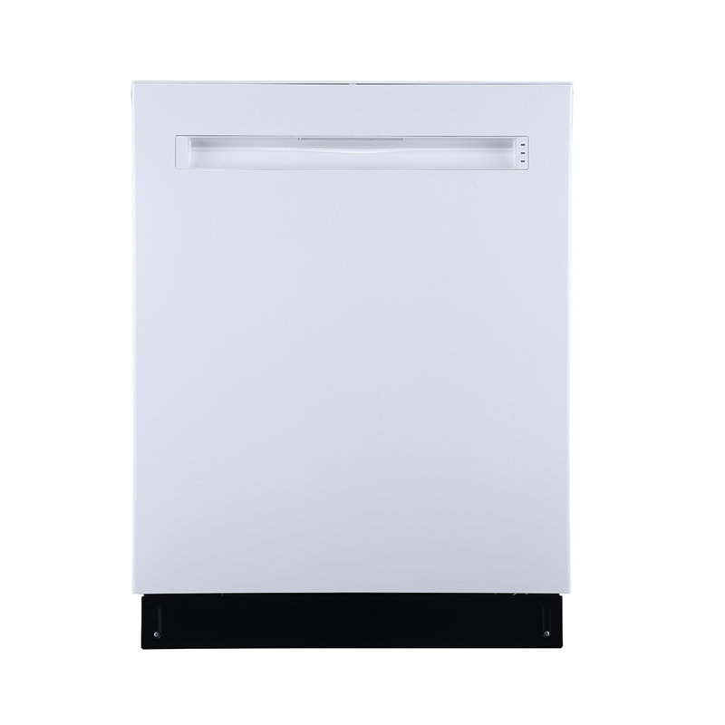 24" 45 dBA Built-in Button Control Dishwasher, White