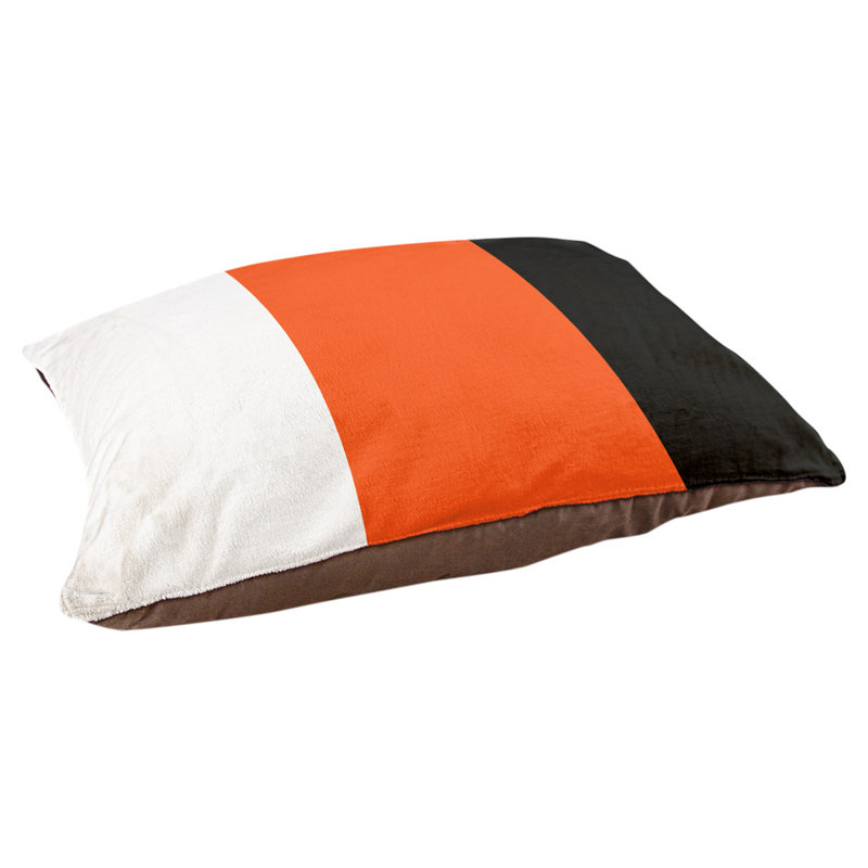 Lit à chat à rayures de football cincinnati, L 28 po x l 18 po, Blanc / Orange / Noir