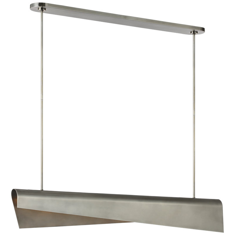 Kelly Wearstler Piel 48" Linear Pendant, Pewter