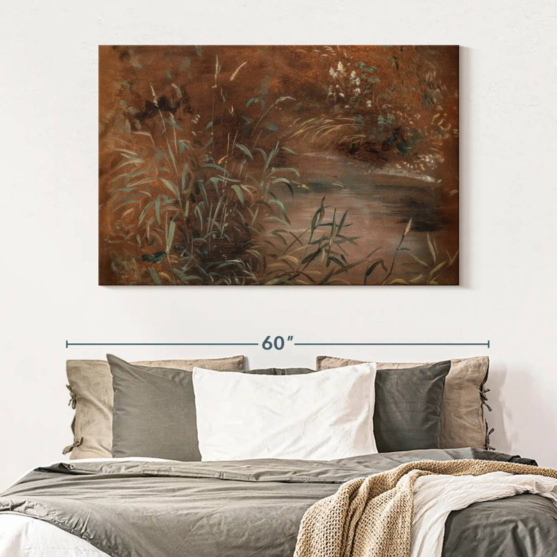 Rushes By A Pool, 34" H x 51" W