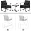 Ensemble de mobilier de patio extérieur 3 pièces Songmics Red Barrel Studio®, noir-66998626