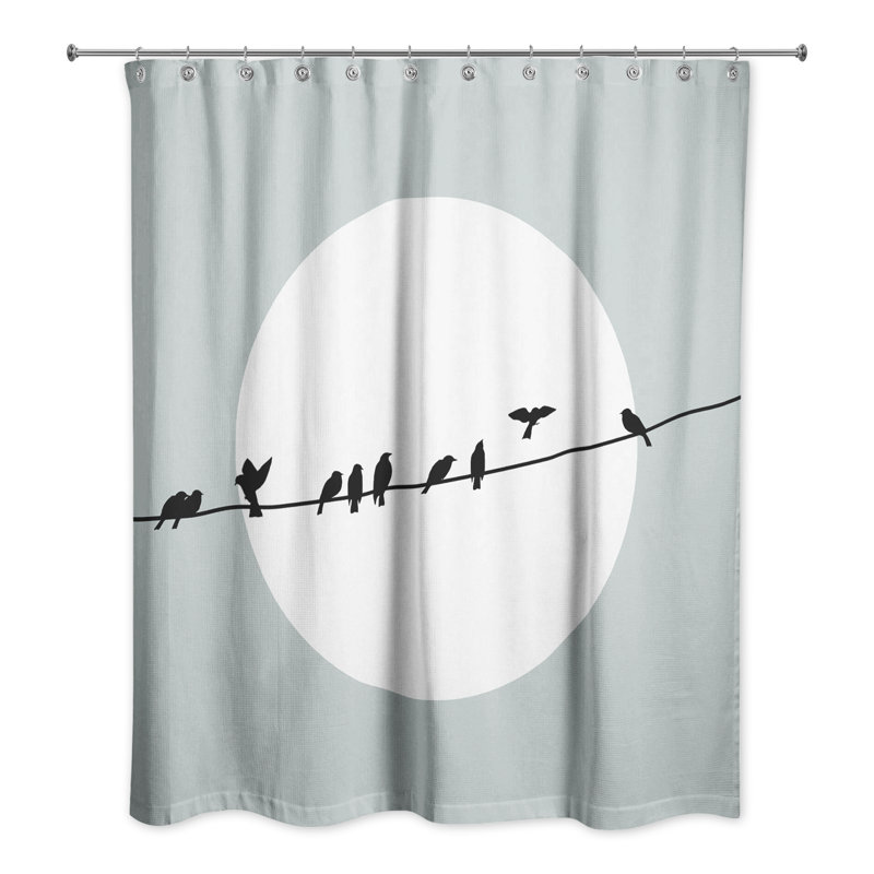 Rideau de douche simple, Bleu