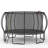 14Ft Trampoline Pumpkin- Black Red- Fframe Height 90Cm