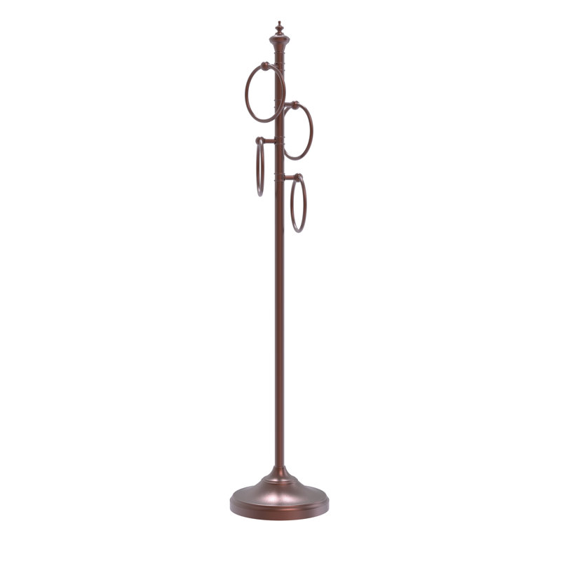 Porte-serviettes sur pied Gober, Cuivre antique