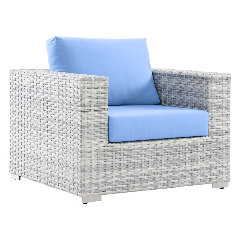 Convene Outdoor Patio Armchair, Light Blue