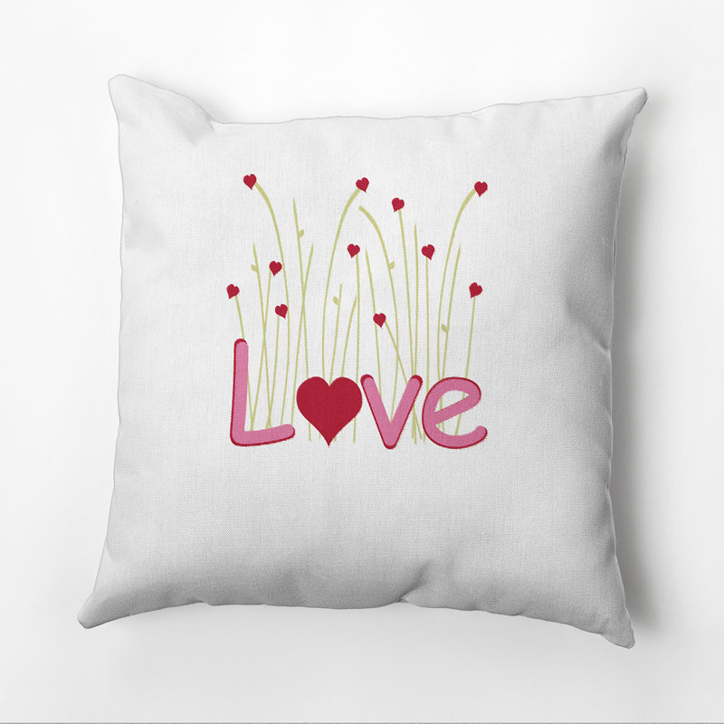 Valentine's Day Reversible Throw Pillow, 26" H x 26" W, Red