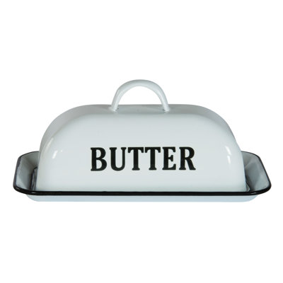 Gracie Oaks Keyone Ceramic Butter Dish