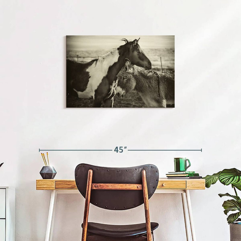 Kissing Horses I, 20" H x 30" W