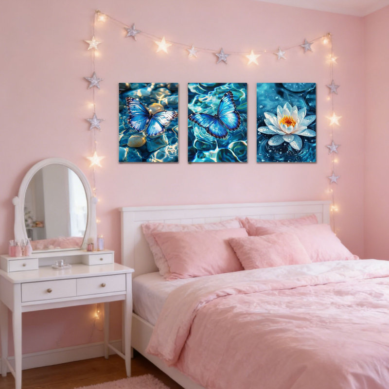 3 pièces d'art mural sur toile 16 "x 24"