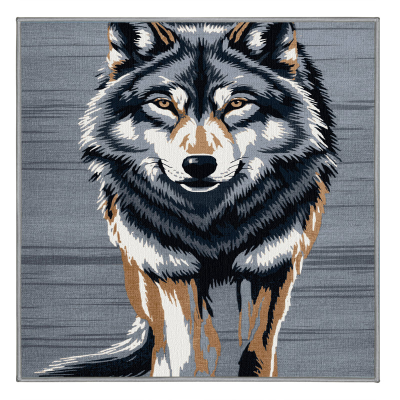  Tapis gris lavable lavable, Carré 3 pi