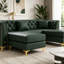 Canapé Chesterfield modulaire 3 places léger avec 2 repose-pieds, similicuir et pieds en métal Light-1704650752-1704650755