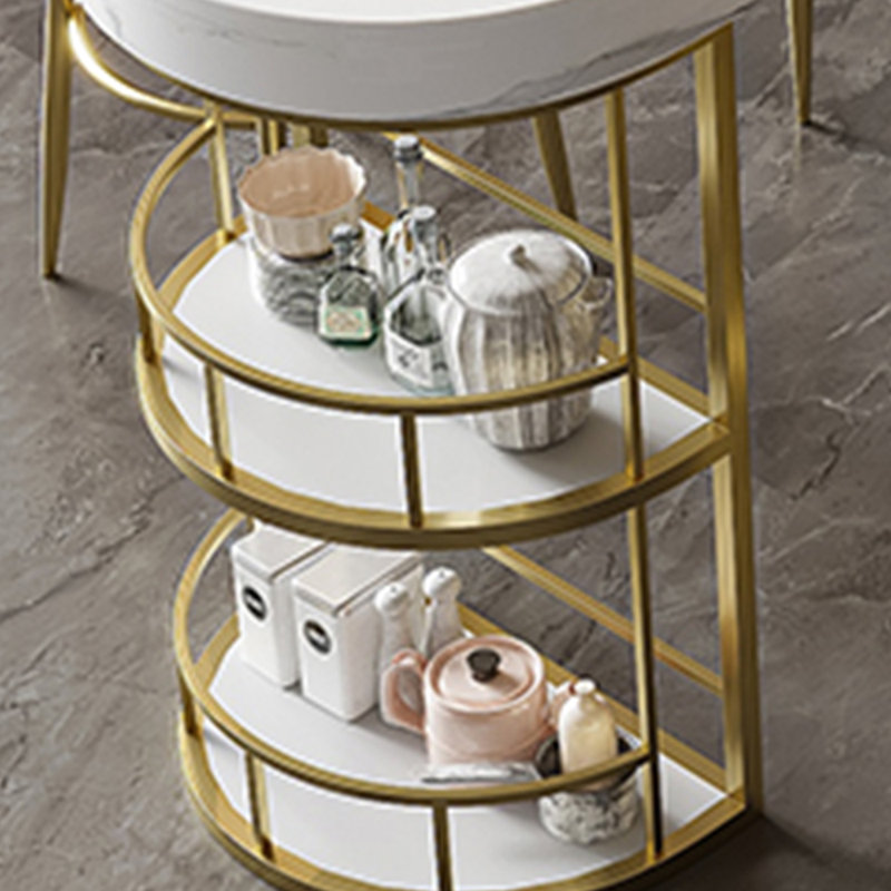 Table de bar en marbre Light Light, Doré, H 39,3 po x L 62,9 po x l 23,6 po