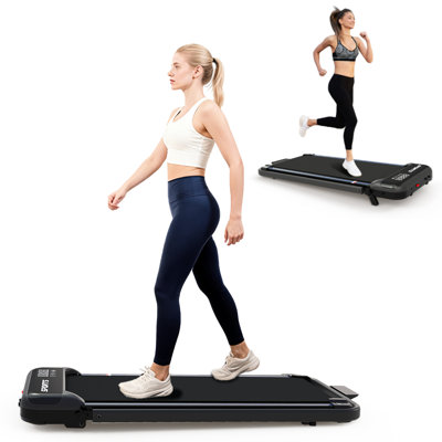 3 In 1 Incline Treadmill For Office Under Desk, Foldable With 2.5 Hp Quiet Motor, 0.6 - 5.0 Mph, 9% Adjustment, Remote Control, Led Display, Multifunctional Indoor Gym Desk Treadmill, Walking Pad