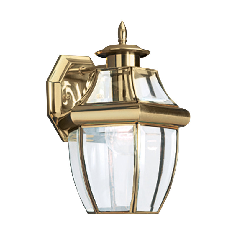 Lancaster One Light Outdoor Wall Lantern from Generation Lighting , Polished Brass