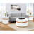 Tavita 3-Piece Round Coffee Table Set With Glass Top And LED Lights