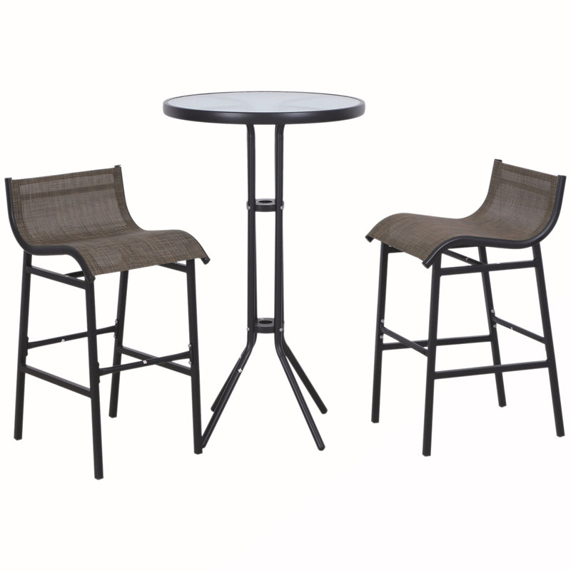 Outstanding Outdoor Bistro Set for Relaxing and Gathering, Durable and Stylish, Brown