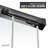 Ward Series 76 In. X 56-60 In. Frameless Sliding Shower Door In Matte Black With 3/8" (10Mm) Tempered Clear Glass-119446225