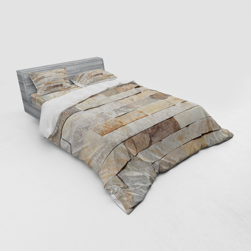 Rustic Polyester Geometric Shapes Duvet Cover, Queen Duvet Cover + 3 Additional Pieces