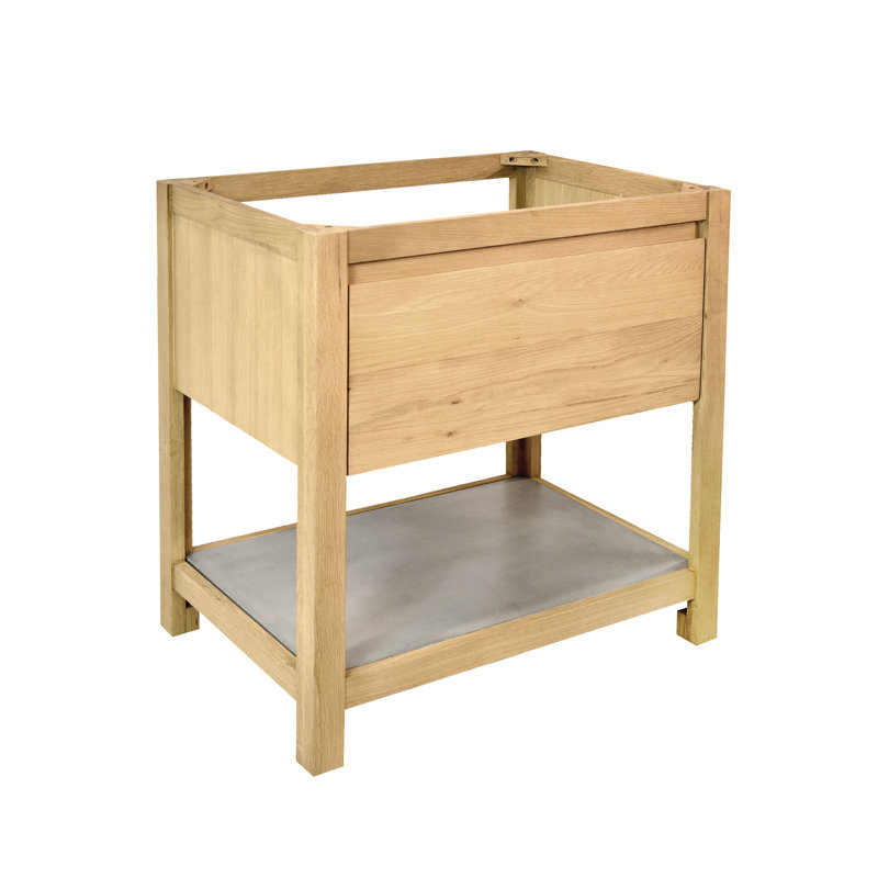 Solace 30" Single Bathroom Vanity Base Only, Sunrise Oak/Ash