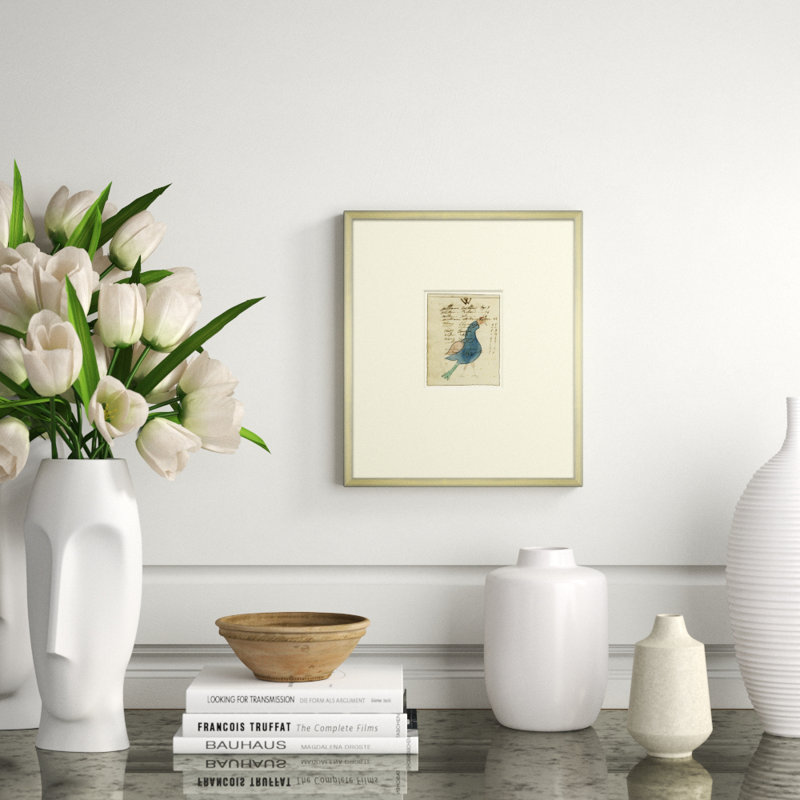 Mennonite Drawing, Blue Bird Giclee Print