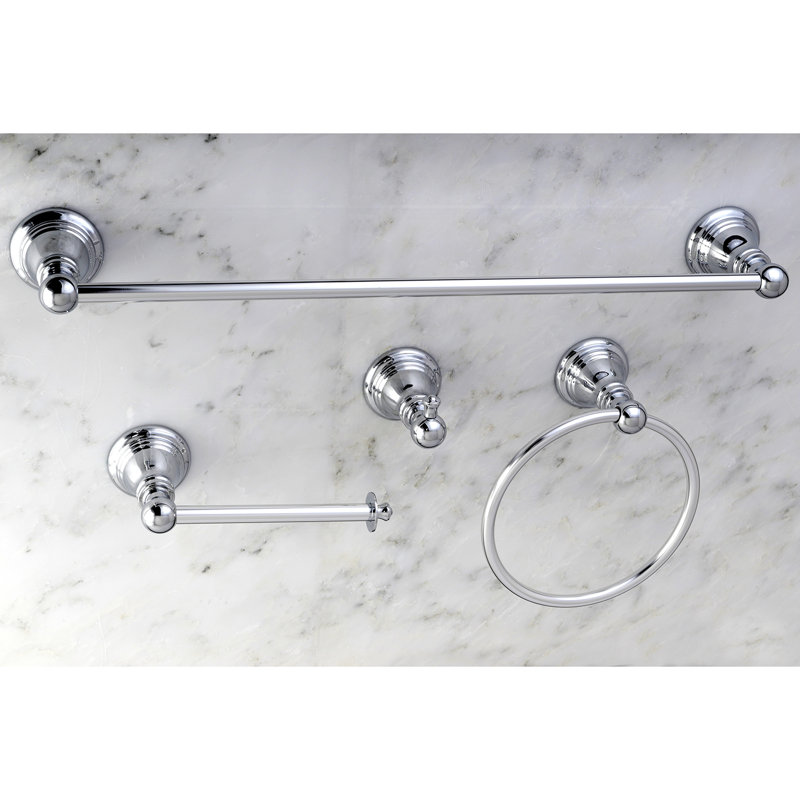 Ensemble de quincaillerie de salle de bain Kingston Classic, Chrome poli