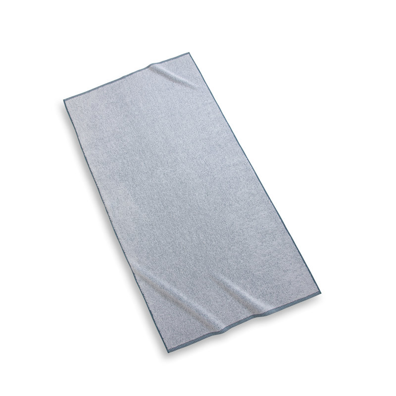 Turkish Cotton Plush Jacquard Bath Towel, Sky Blue