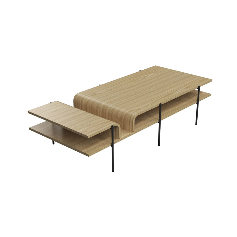 Cascade Coffee Table, Sand, 15.75" H x 66.93" L x 28.94" W