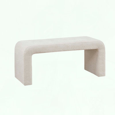 Boucle Bench with Saddle Shape and No Assembly