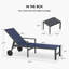 Chaise longue d'extérieur en aluminium avec roulettes et accoudoirs 2 pièces PURPLE LEAF-710572758