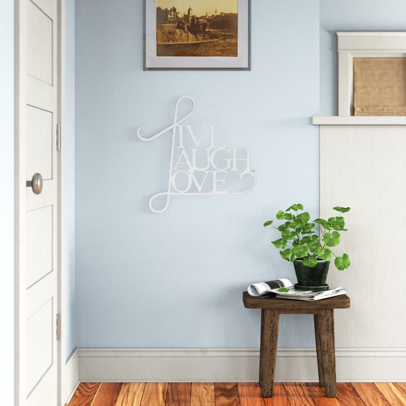 Décoration murale « Live, Laugh, Love », Blanc