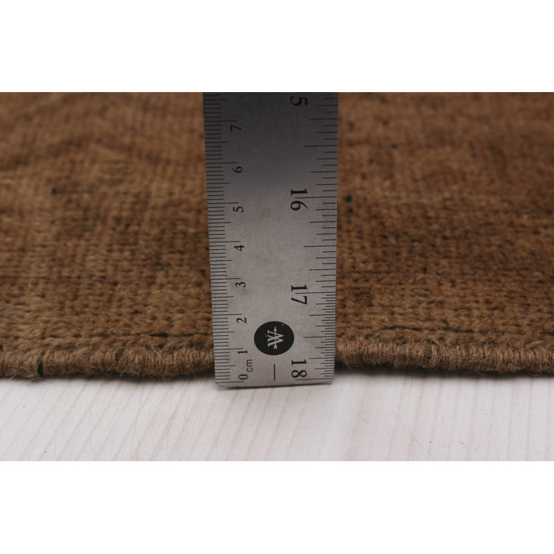 Abbra One-of-a-Kind Rectangle 4'11" X 6'4" 1990's Wool Area Rug Brown