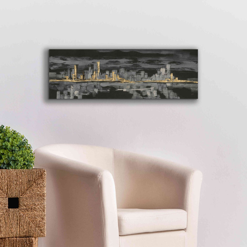 «Urban Gold IV» par Chris Paschke, estampe numérique sur toile, H 12 po x l 36 po 