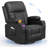 Lannah Faux Leather Recliner Massage Chair, Swivel Rocker Recliner with 360° Rotate & 125°  Reclining Rocking Chair With Two Cup Holders for home
