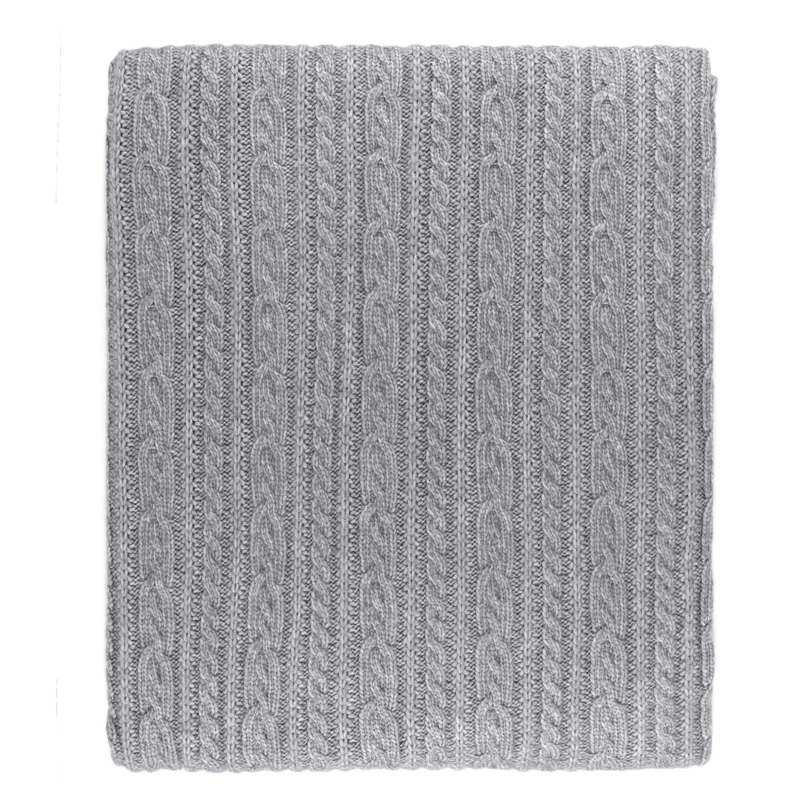 Knit Throw Blanket, Gray