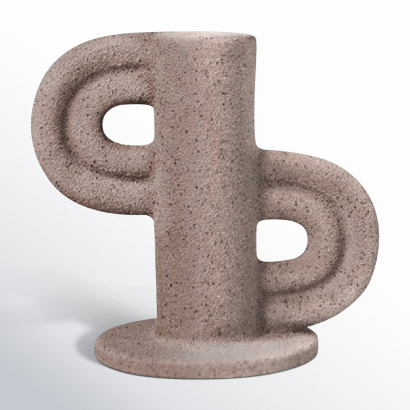 Ceramic Tabletop Candlestick, Nude