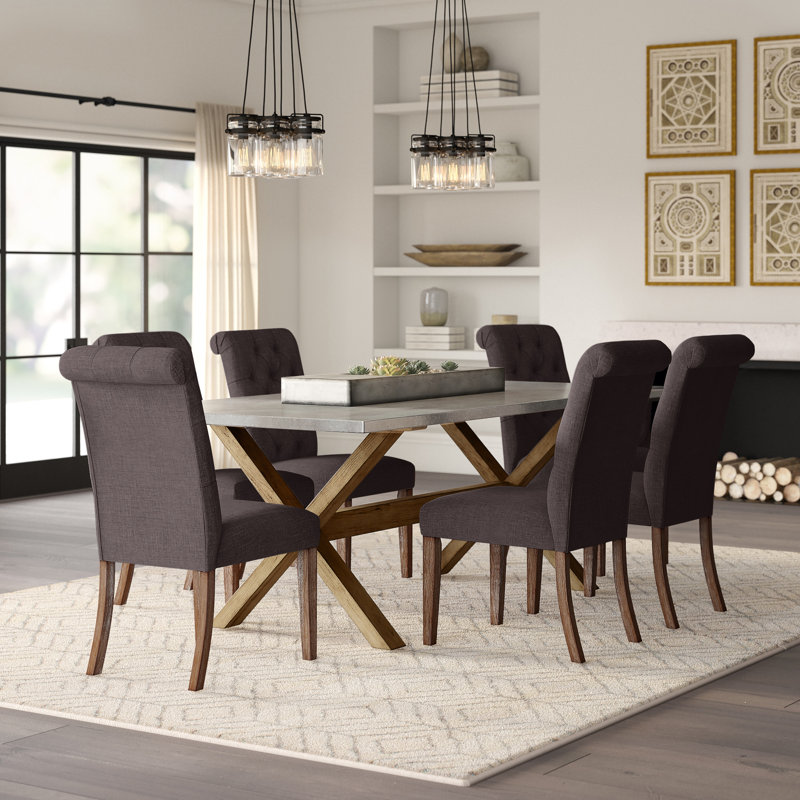 Ensemble repas pour 6 personnes Hopedale, Gris foncé