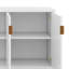 Meuble télé pour téléviseur de 70 po ou moins, meuble multimédia, console avec tablettes réglables et armoire de rangement-608518876