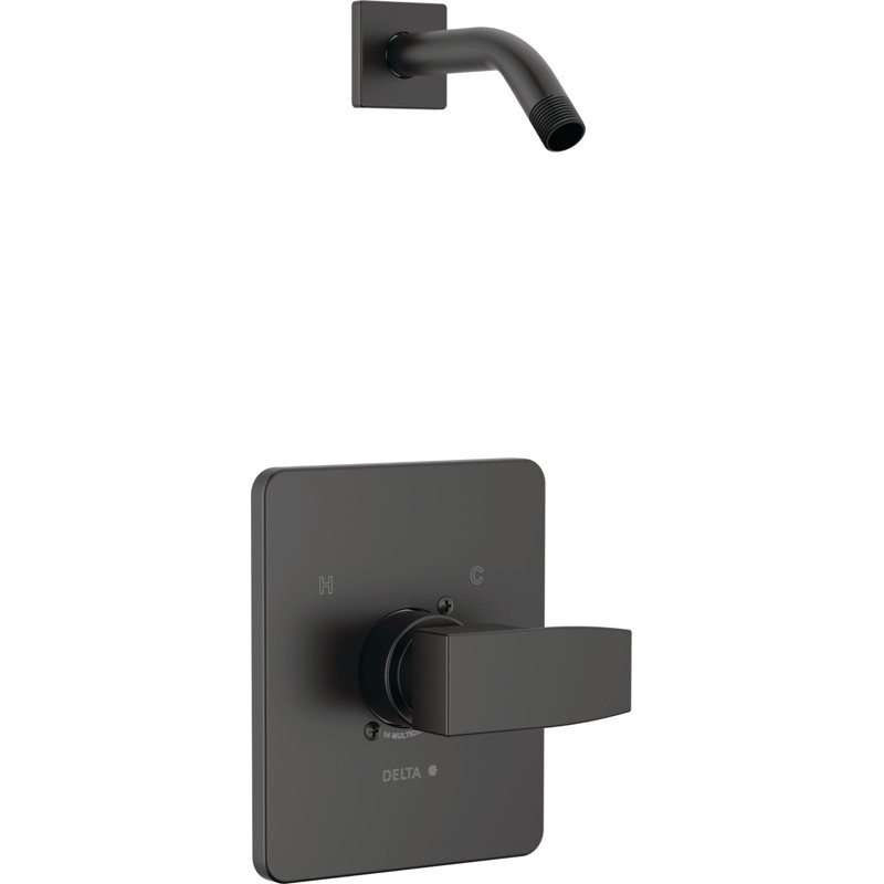 Modern 14 Series Shower Faucet Set, Chrome Handle Set for Shower Faucet System, Valve Trim Kit, Matte Black (Shower Head and Valve Not Included)