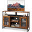 Laly TV Stand for TVs up to 55 inch with Open Shelves, 50.4"W Industrial Entertainment Centre with Storage Cabinets and Adjustable Shelves, Modern Media Console with Metal Frame for Living Room, Bedroom-234172506