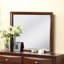 Miroir décoratif tactile à DEL de 99 cm (39 po) avec bords biseautés et cadre en bois composite