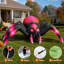 Araignée gonflable rouge-noir 6 pi avec lumières DEL intégrées Halloween