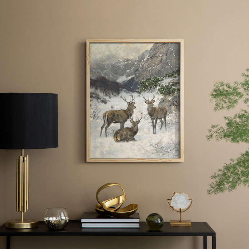 «Vintage Animal Print», reproduction encadrée en bois massif, Naturel, H 21 po x l 17 po