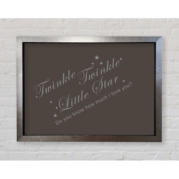 Bright Star Nursery Quote Twinkle Twinkle Little Star 2 - Single ...