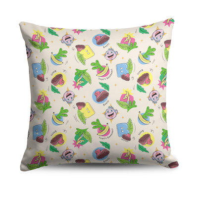 Northwest Dora The Explorer Boots Pattern Throw Pillow, Soft, Cute, Lightweight, 18 X 18 Inches In Beige